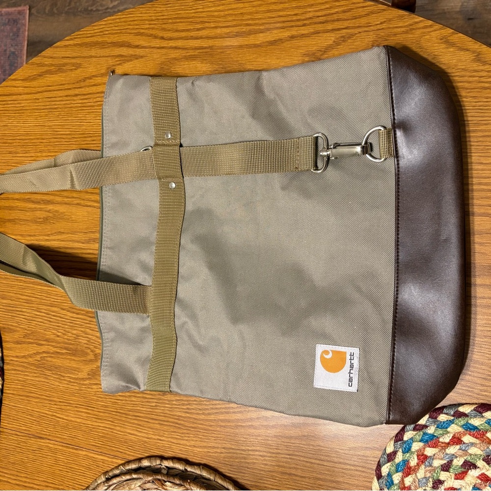 Carhartt Olive and Brown Men's Duffel Bag